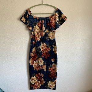 Off the shoulder Velvet dress